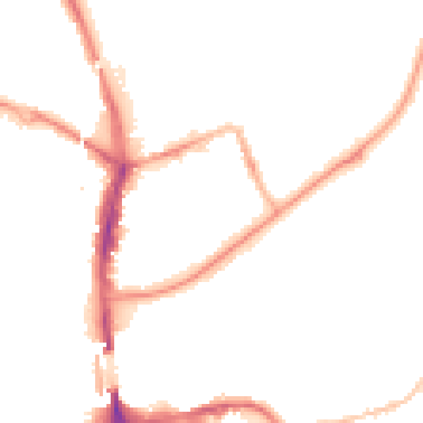Night-time road noise heatmap for SR6 0AZ