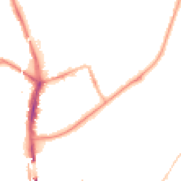 Night-time road noise heatmap for SR6 0BD