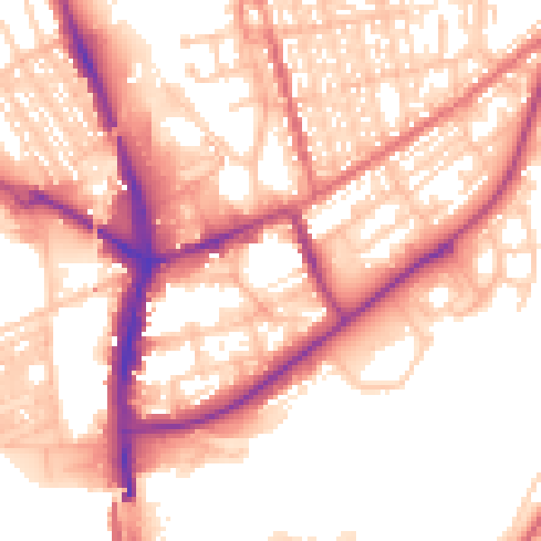 Daytime road noise heatmap for SR6 0BH