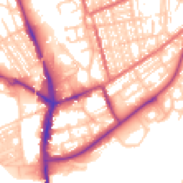 Daytime road noise heatmap for SR6 0BS