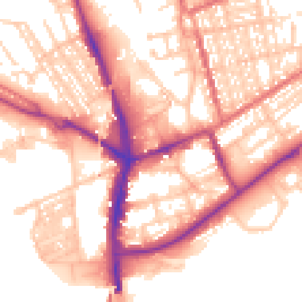 Daytime road noise heatmap for SR6 0BY