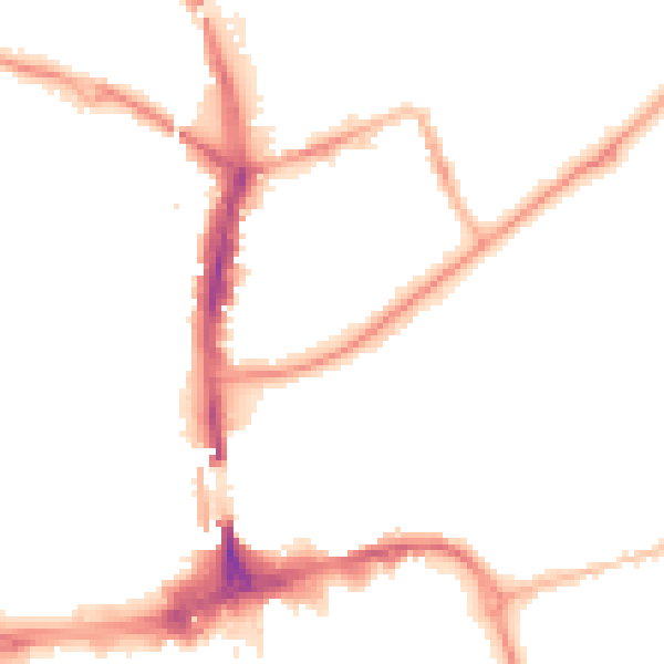 Night-time road noise heatmap for SR6 0DE