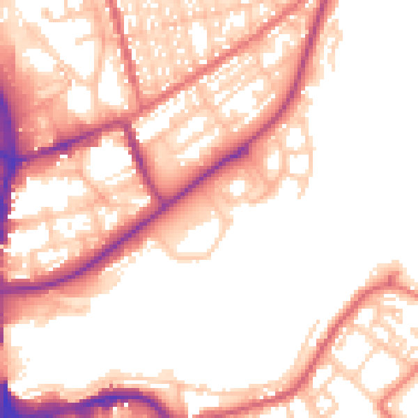 Daytime road noise heatmap for SR6 0DY