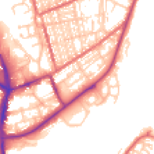 Daytime road noise heatmap for SR6 0EA
