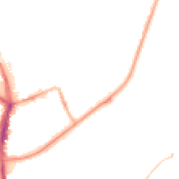 Night-time road noise heatmap for SR6 0EA