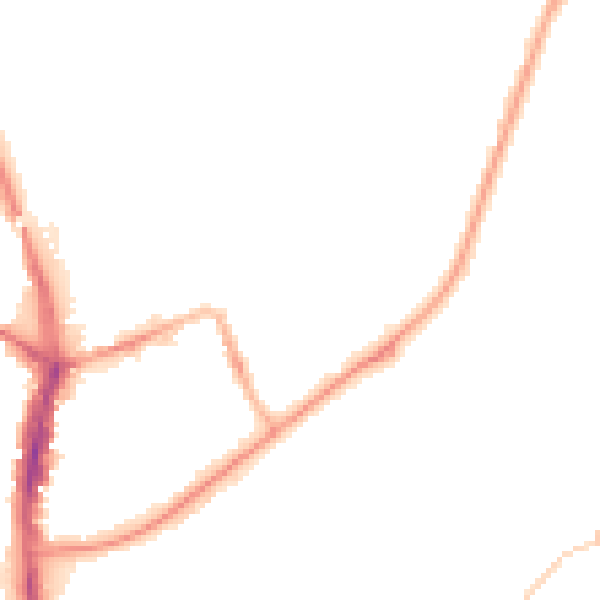 Night-time road noise heatmap for SR6 0EB