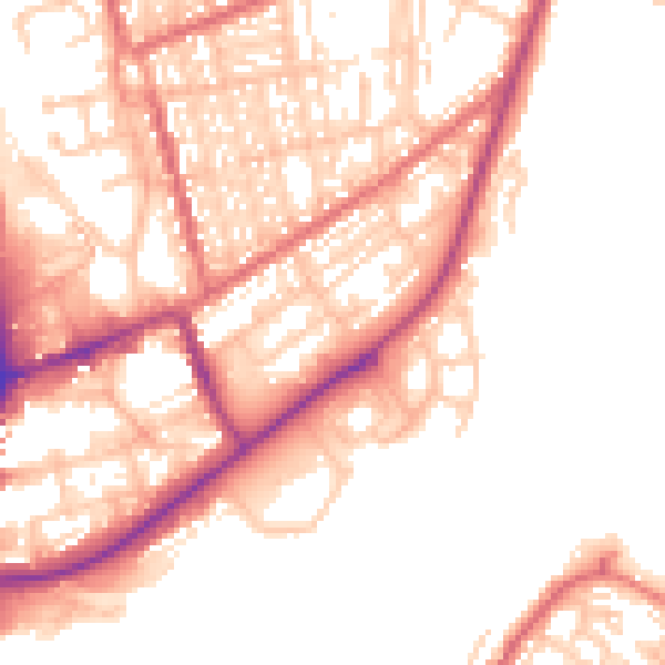 Daytime road noise heatmap for SR6 0EF