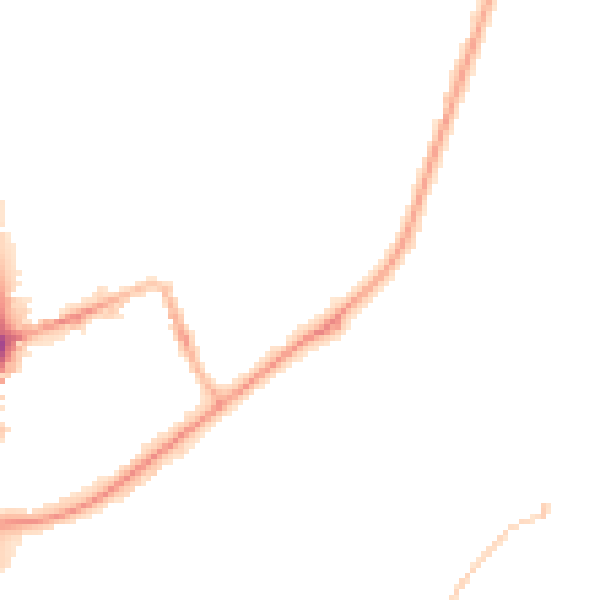Night-time road noise heatmap for SR6 0EF