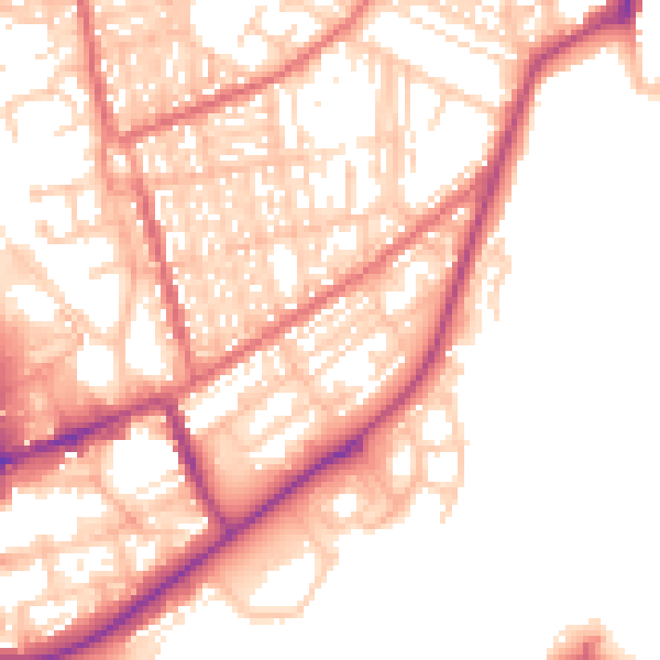 Daytime road noise heatmap for SR6 0EH