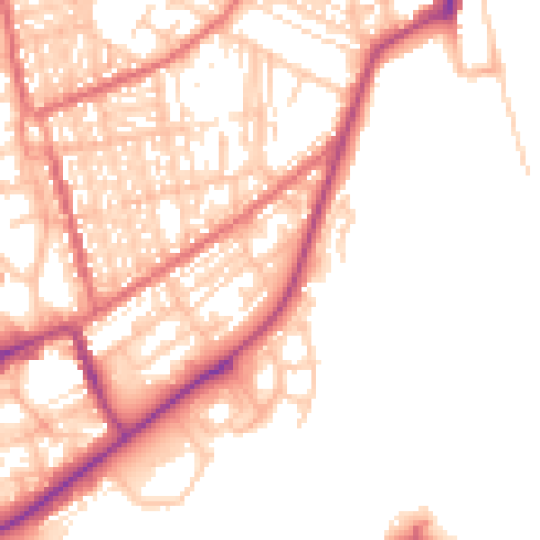 Daytime road noise heatmap for SR6 0EL