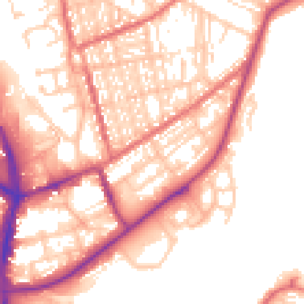 Daytime road noise heatmap for SR6 0EQ