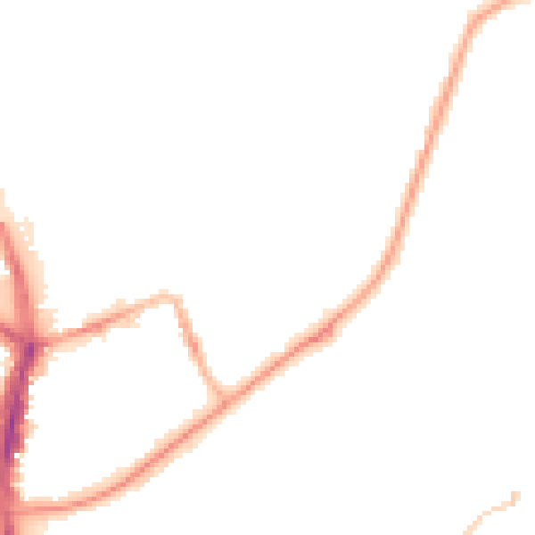 Night-time road noise heatmap for SR6 0EQ