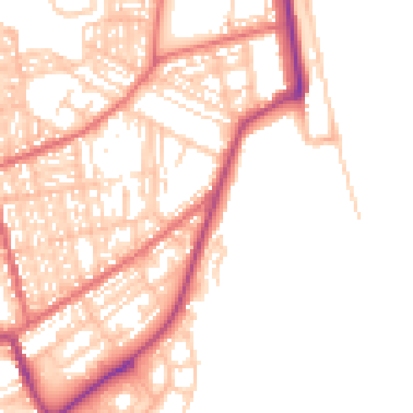 Daytime road noise heatmap for SR6 0ES