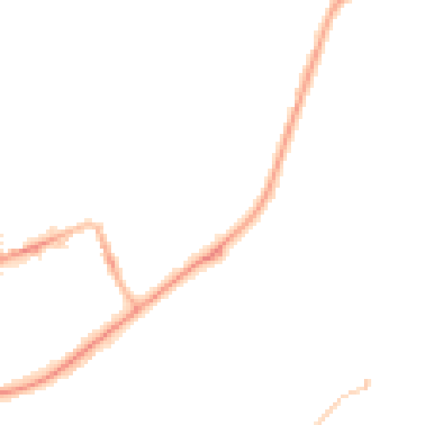 Night-time road noise heatmap for SR6 0FB