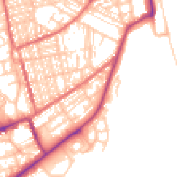 Daytime road noise heatmap for SR6 0FD