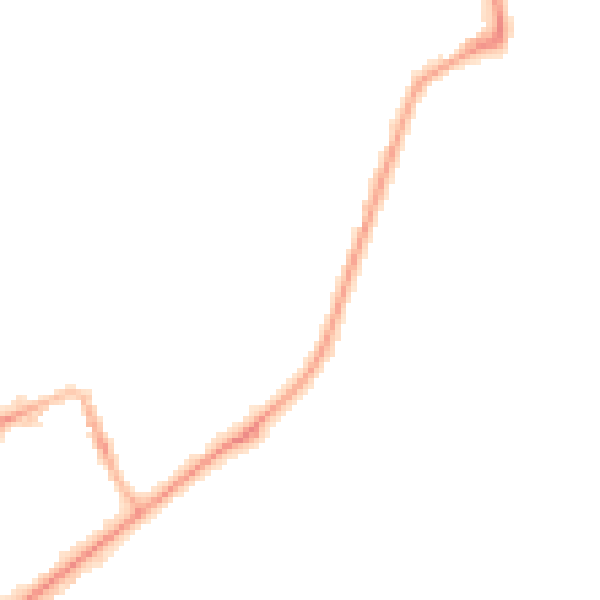 Night-time road noise heatmap for SR6 0FE