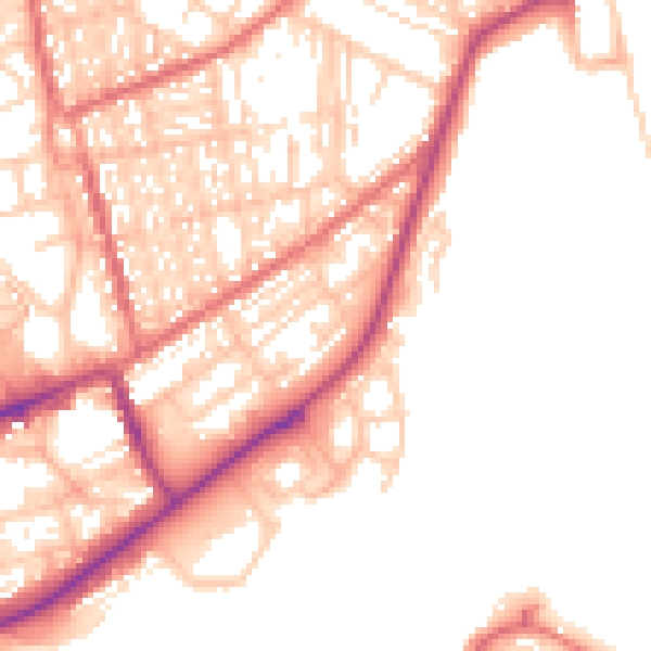 Daytime road noise heatmap for SR6 0FF