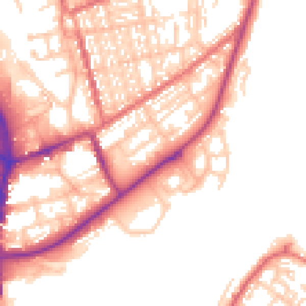 Daytime road noise heatmap for SR6 0HB