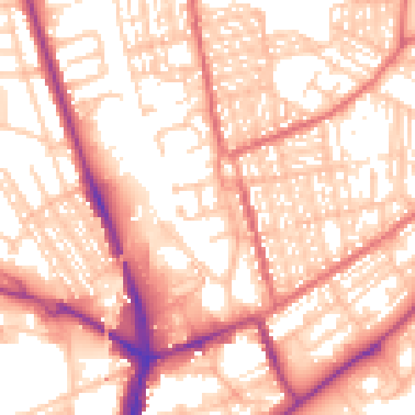 Daytime road noise heatmap for SR6 0HH