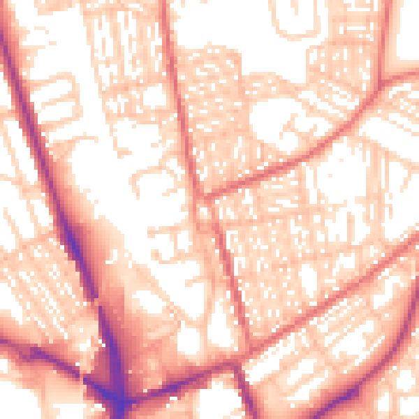 Daytime road noise heatmap for SR6 0HJ