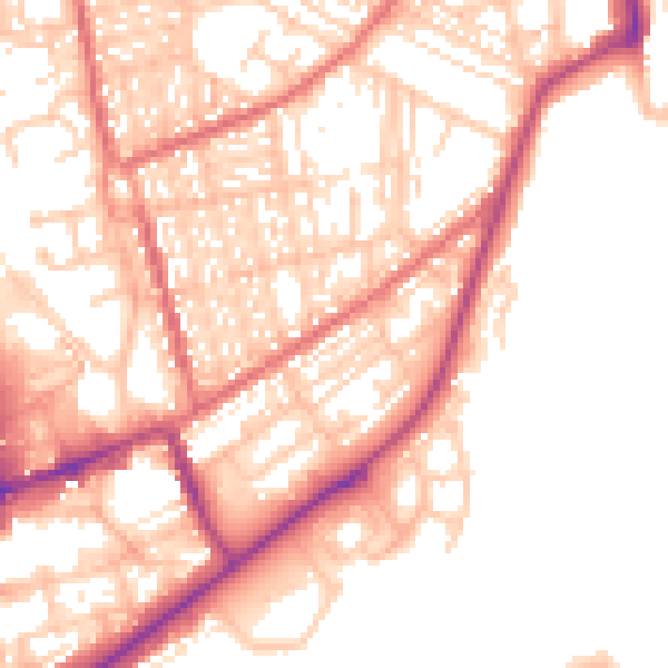 Daytime road noise heatmap for SR6 0HL