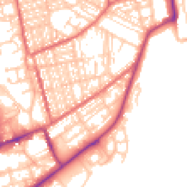 Daytime road noise heatmap for SR6 0HS