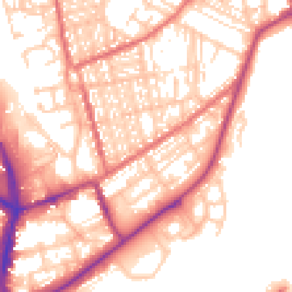 Daytime road noise heatmap for SR6 0HT