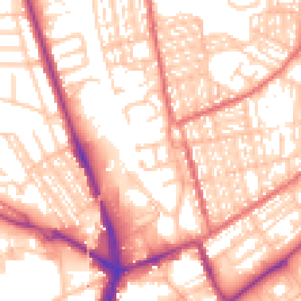 Daytime road noise heatmap for SR6 0HU