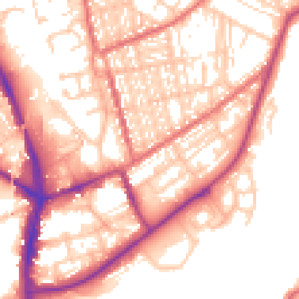 Daytime road noise heatmap for SR6 0HX