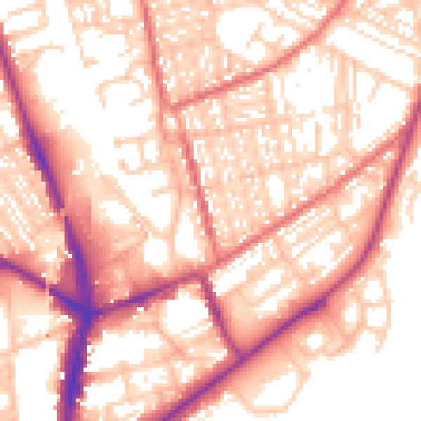 Daytime road noise heatmap for SR6 0HY