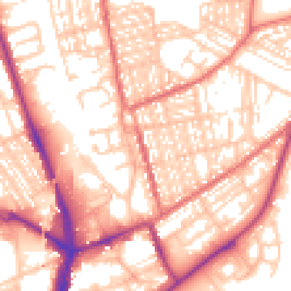 Daytime road noise heatmap for SR6 0HZ
