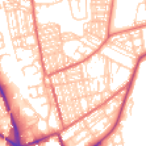 Daytime road noise heatmap for SR6 0JN