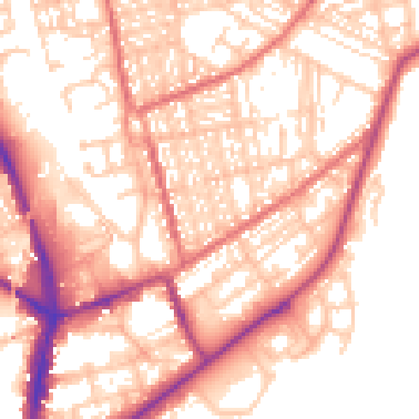 Daytime road noise heatmap for SR6 0JU