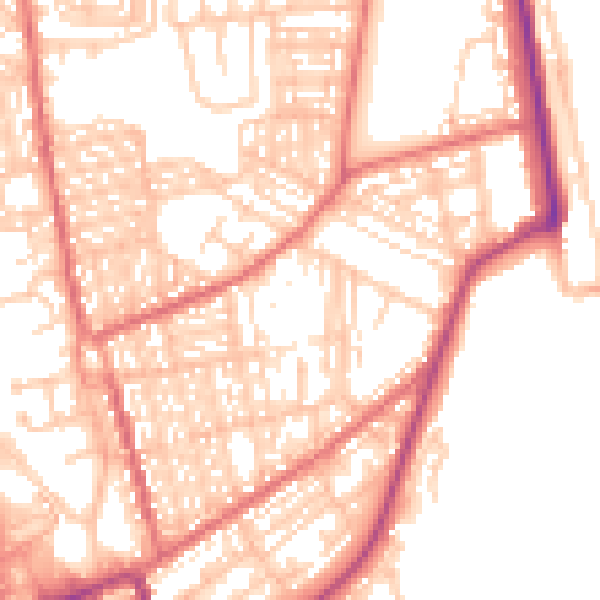 Daytime road noise heatmap for SR6 0LN