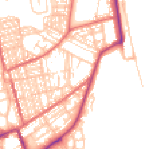 Daytime road noise heatmap for SR6 0NF