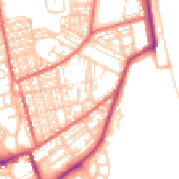 Daytime road noise heatmap for SR6 0NG