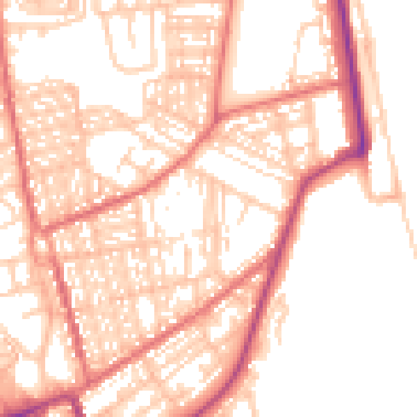 Daytime road noise heatmap for SR6 0NQ