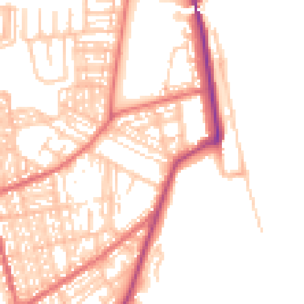 Daytime road noise heatmap for SR6 0NS