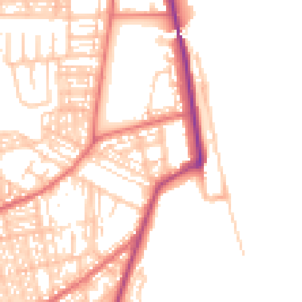 Daytime road noise heatmap for SR6 0PD