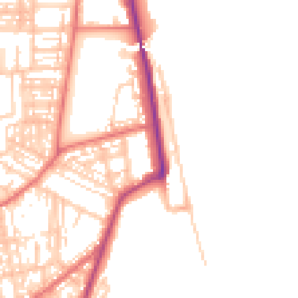 Daytime road noise heatmap for SR6 0PH