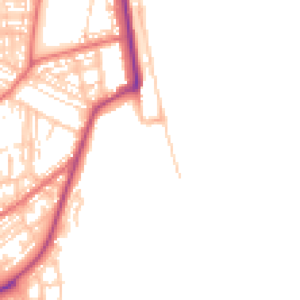 Daytime road noise heatmap for SR6 0RB