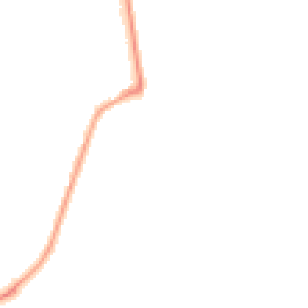 Night-time road noise heatmap for SR6 0RB