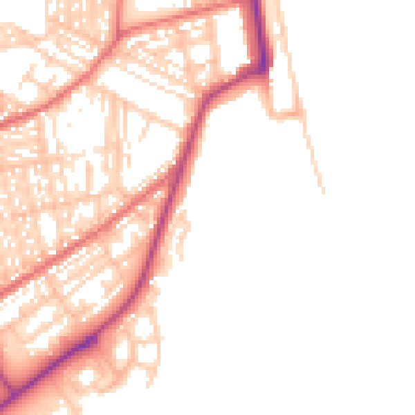 Daytime road noise heatmap for SR6 0RN