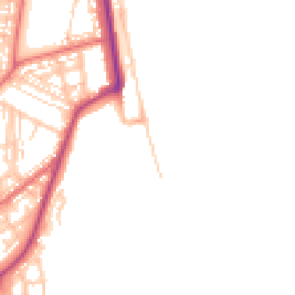 Daytime road noise heatmap for SR6 0RQ