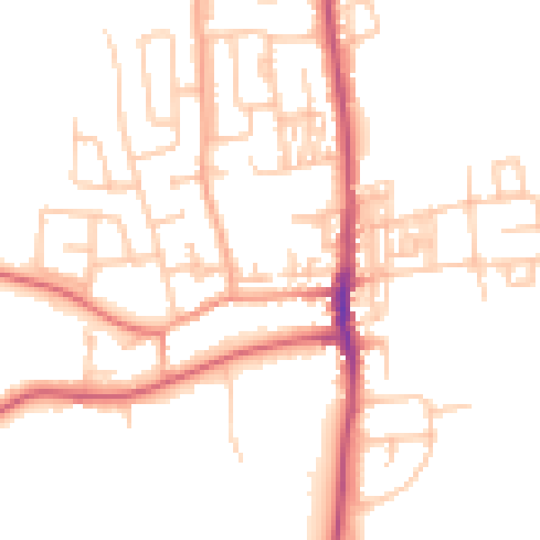 Daytime road noise heatmap for SR6 7AX