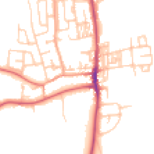 Daytime road noise heatmap for SR6 7BN