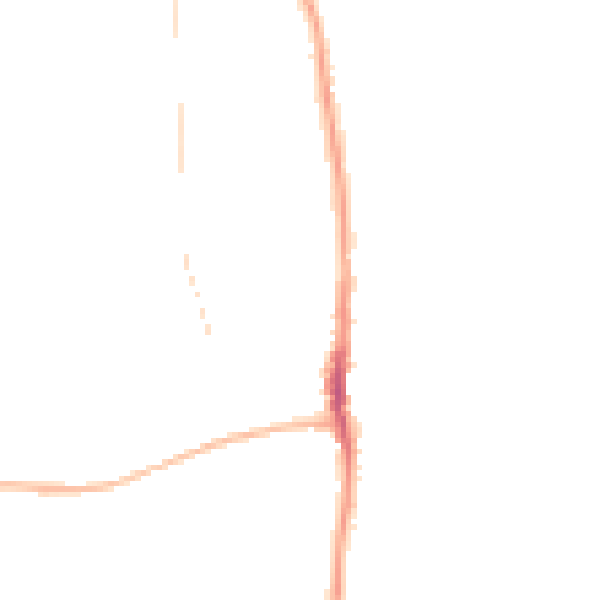 Night-time road noise heatmap for SR6 7BT