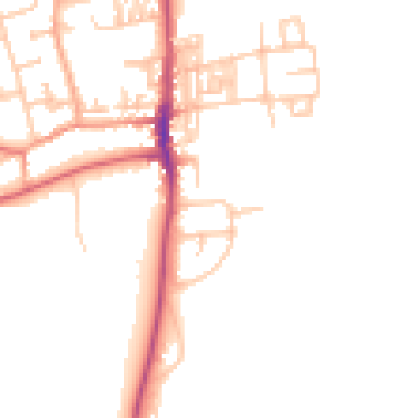Daytime road noise heatmap for SR6 7DB