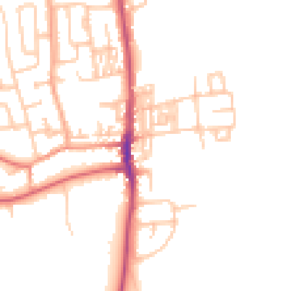 Daytime road noise heatmap for SR6 7DL