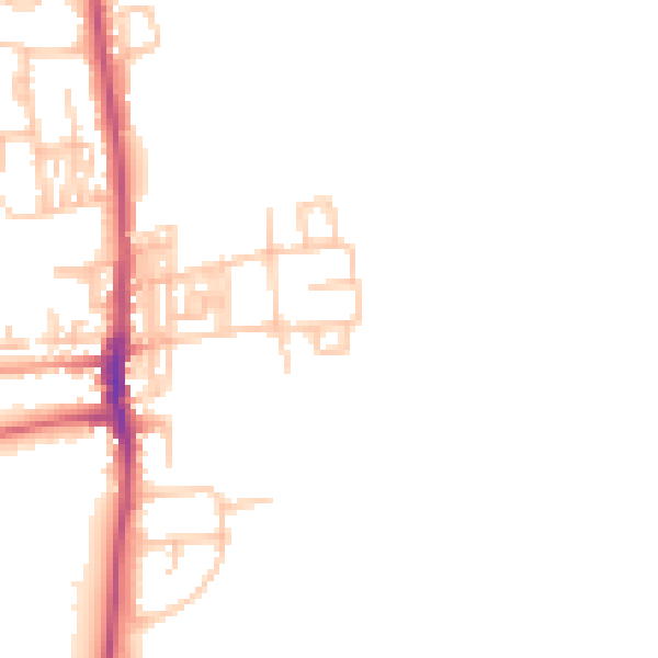 Daytime road noise heatmap for SR6 7DU